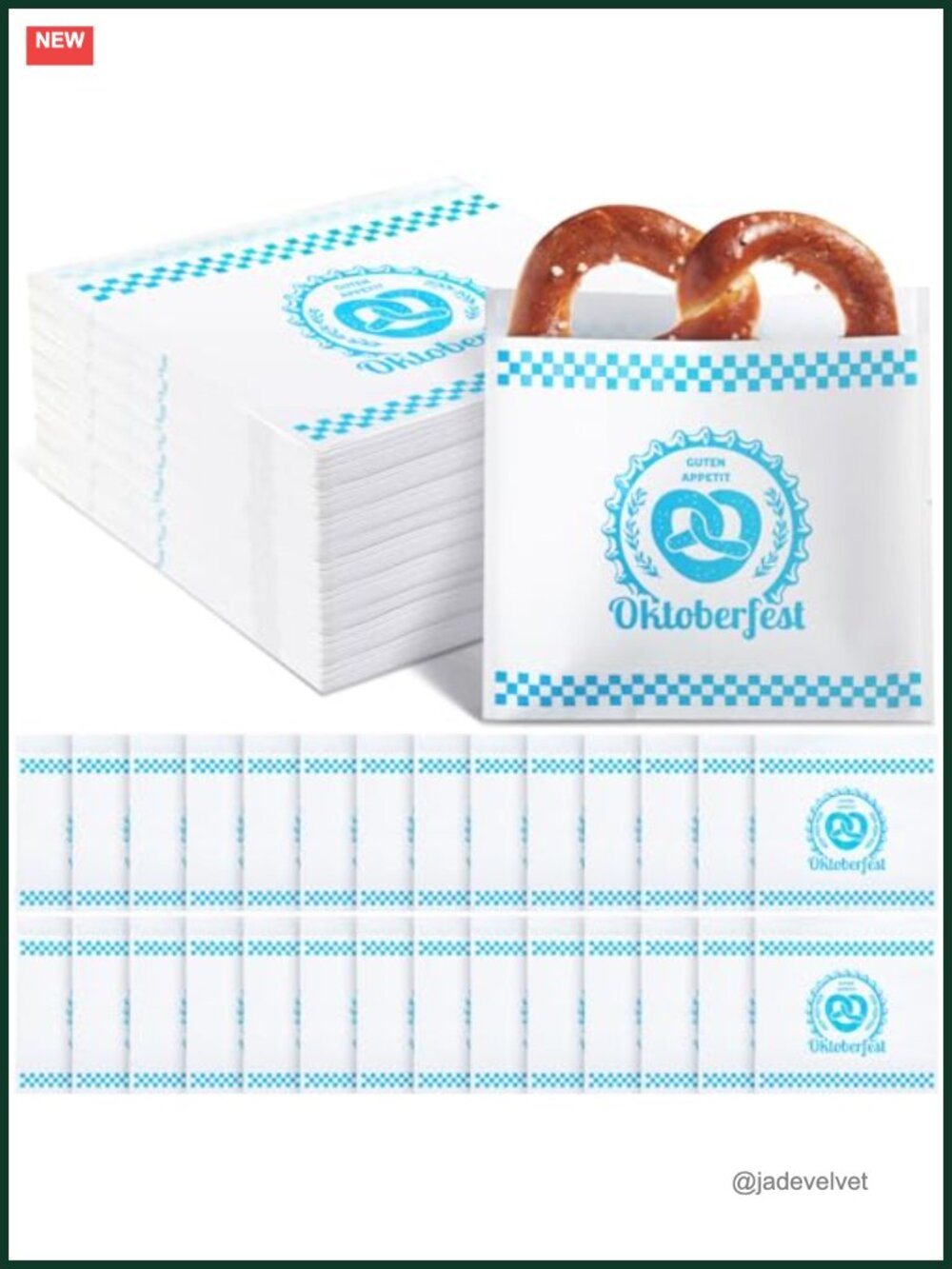 100 Pack Pretzel Bags Paper Oktoberfest Party Treat Bags